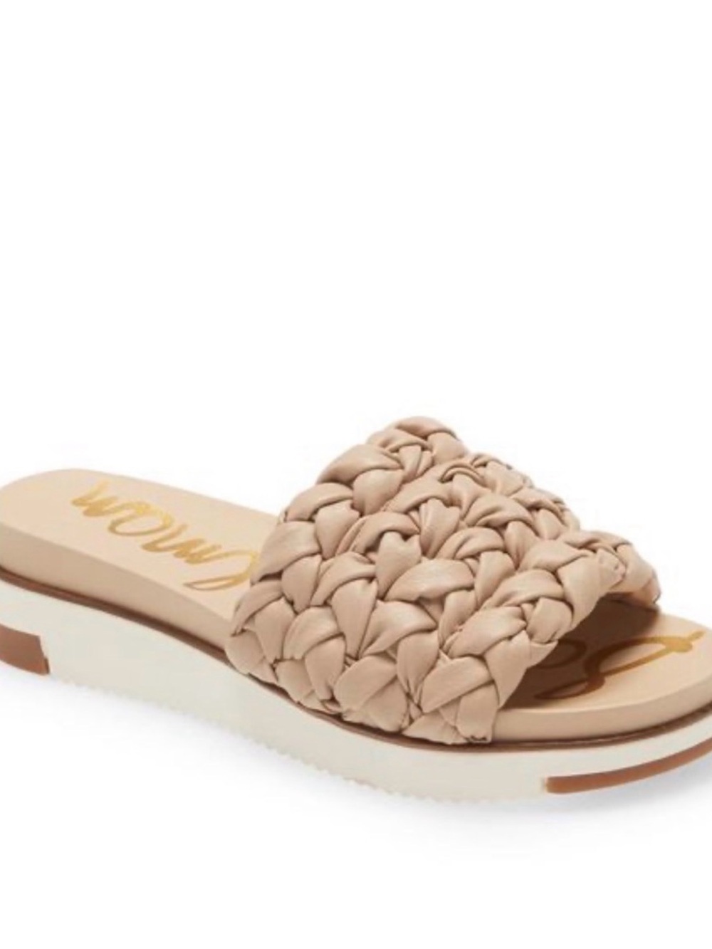 Sam Edelman “Ainsle” Nude Braided Slide Sandal